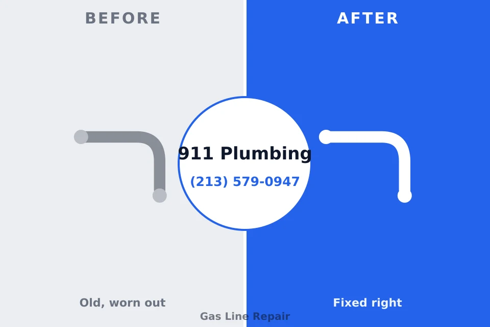 Before and after: plumbing repair Slaughterville, OK